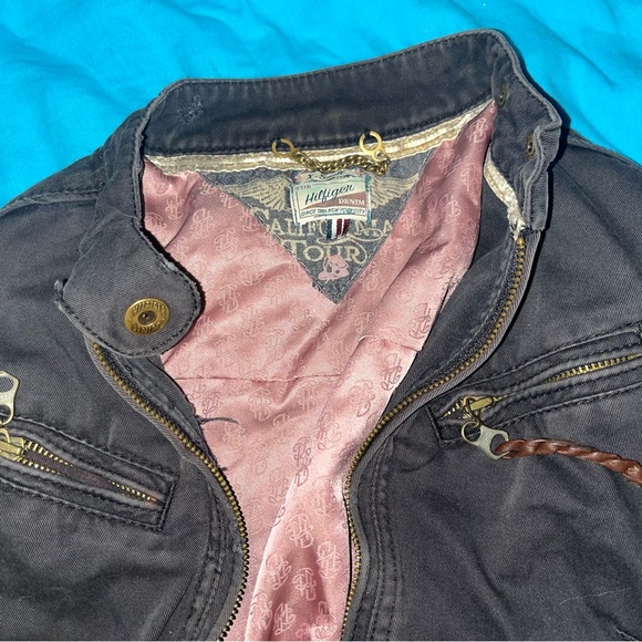 punk Black biker jacket with a distressed look - Picture 2 of 4